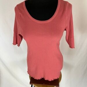 Sundance XL ribbed tee dusty rose pink